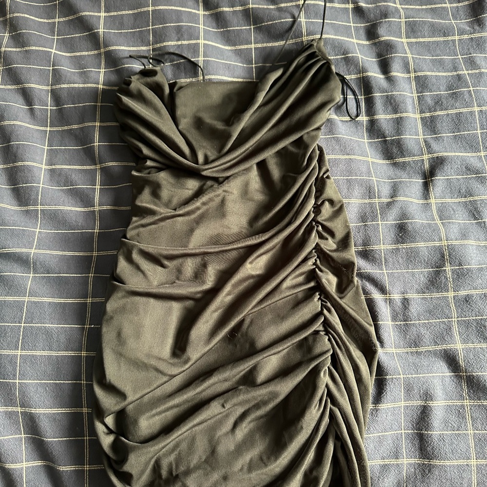 Garage Mini Dress with Ruched Design